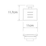Мыльница стеклянная Wasserkraft Rhin K-8729- фото3
