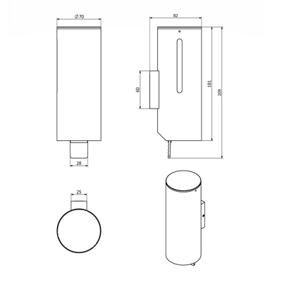 Дозатор для жидкого мыла хромированный 300 мл Langberger (72169) - фото4