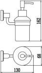 Savol Дозатор для ж/ мыла настенный S-009531 хром- фото2
