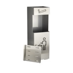 Урна с пепельницей 24 литра из нержавещей стали, цвет САТИН САНАКС, 2025																		- фото5