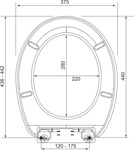 Сиденье унитаза Bisk SMILE плавноопускаемое 05581- фото2