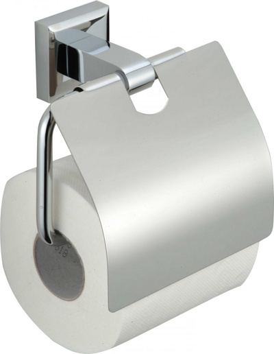 Savol Держатель туалетной бумаги с крышкой S-009551 хром - фото