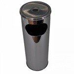 Урна с пепельницей 18 л из нержавеющей стали САНАКС, 2018																						- фото