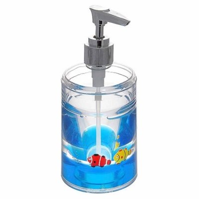 Аксессуары серии РЫБКИ (синие) дозатор для жидкого мыла  - фото