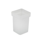 Ёрш для унитаза GFmark стеклянный к стене на квадратном основании, цвет ХРОМ 84162									- фото6