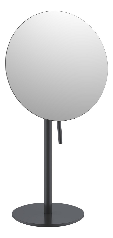 Зеркало косметическое настольное круглое JAVA S-M111H черное - фото