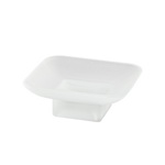 Мыльница стеклянная с креплением к стене на квадратном основании, цвет ХРОМ 84004								- фото4