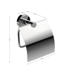 Держатель туалетной бумаги с экраном на круглом основании, цвет ХРОМ GFmark 79003- фото3