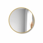 Зеркало Д-082 (D 500 мм) с золотой окантовкой (УФ-печать)- фото2