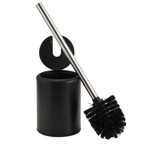 Щетка для туалета низкая черная с крышкой Caspian 90114- фото2