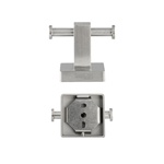 Крючок двойной GFmark из нержавещей стали матовой на квадратном основании 87114 - фото4