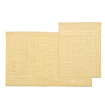 Набор ковриков для ванной Primanova хлопок Лабиринт 100х60, 50х60 / GM_2_B24 (кремовый)- фото3