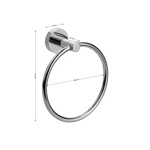Держатель для полотенца кольцо, на круглом основании, цвет хром GFmark, 79147											- фото2