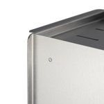 Урна с пепельницей 24 литра из нержавещей стали, цвет САТИН САНАКС, 2025																		- фото4