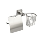 Держатель освежителя воздуха и туалетной бумаги с экраном из нержавещей стали GFmark 87244- фото