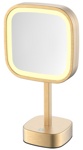 Зеркало косметическое настольное с подсветкой JAVA S-ML331LB золото мат.- фото