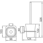 Ерш настенный стекло ГРАФИТ Ledeme L30310U- фото2
