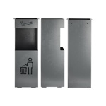 Урна с пепельницей 24 литра, металлическая, цвет СЕРЫЙ САНАКС, 2026																						- фото3