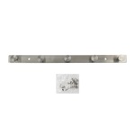 Крючок на планке 5 шт - столбики, нержавеющая сталь, цвет САТИН BRIMIX (5325)																																			- фото2