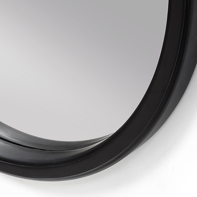 Зеркало круглое в деревянной раме черной М-319 (D64,4 см) - фото4