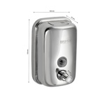 Дозатор для жидкого мыла BRIMIX 618 нержавеющая сталь, 500 мл хром- фото2