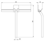 Скребок для душевой кабины с крючком ADI_D31K SILIA TITANIUM- фото3
