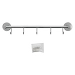 Вешалка с пятью крючками на круглом основании, цвет ХРОМ GFmark 79206- фото3