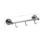 Вешалка с тремя крючками GFmark на круглом основании, цвет ХРОМ 79204 - фото2