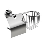 Держатель освежителя воздуха и туалетной бумаги на круглом основании, цвет ХРОМ GFmark 79244- фото