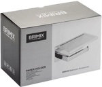 Держатель туалетной бумаги  из нержавеющей стали с полочкой, квадратный черный, Brimix 79920- фото4