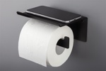 Держатель для туалетной бумаги с полочкой Deante Mokko Nero ADM N221 (черный)- фото2