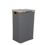 Корзина для белья JOY HOME 72 л серая 15202- фото2