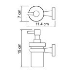 Дозатор для жидкого мыла Wasserkraft Lippe K-6599- фото2