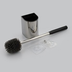 Ёрш настенный, с силиконовой щеткой универсальное крепление, ХРОМ GFmark 80171- фото4