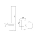 Ершик для унитаза Ledeme ГРАФИТ  L71710U- фото2