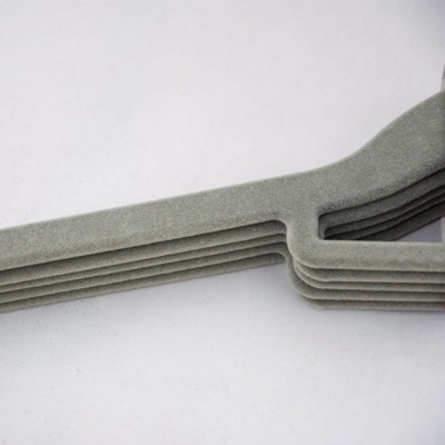 Вешалка-плечики для одежды велюр (5шт) серые - фото2