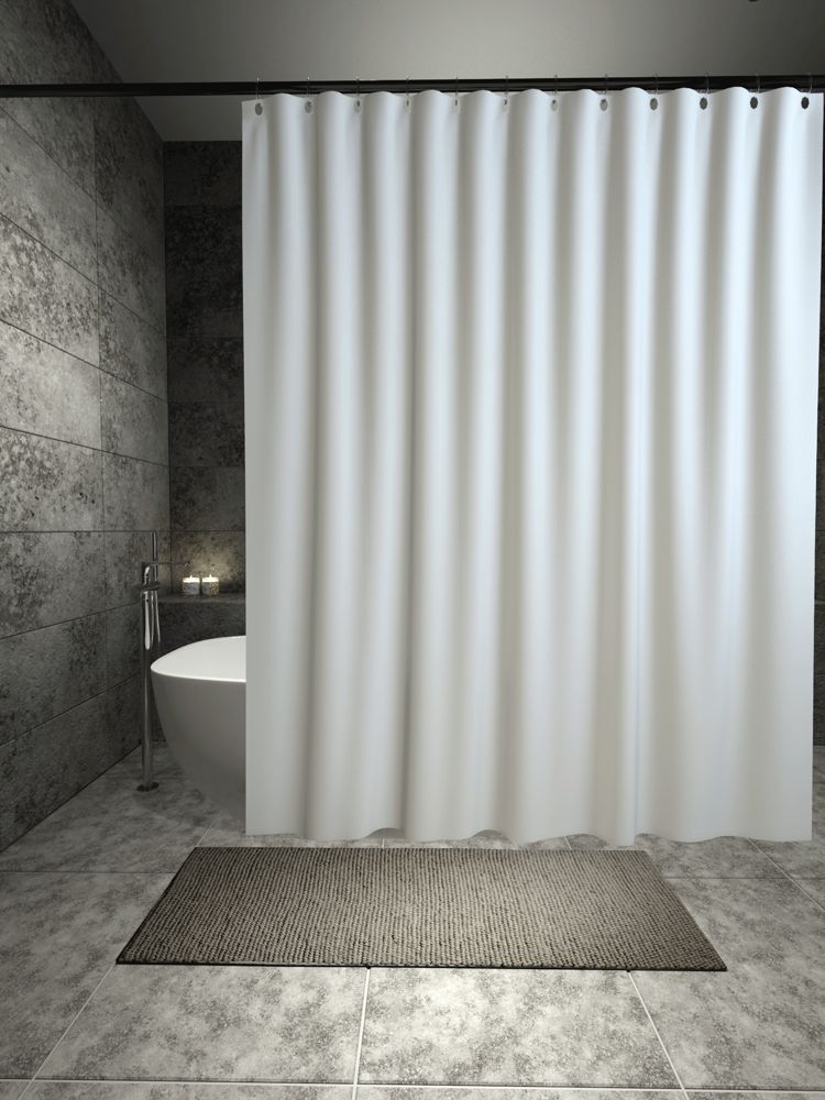 Шторка GRAND PREMIUM с утяжелителем 200*240 белая DR-60074