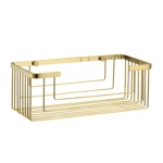 Полка Wasserkraft K-711 BRUSHED GOLD металлическая прямая 27,5 см - фото