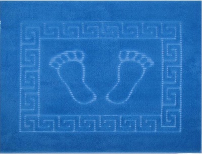 Коврик для ног 70*50 см FOOT Blue ярко голубой - фото