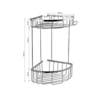 Полочка угловая двойная овальная 18 см САНАКС (75250)- фото3