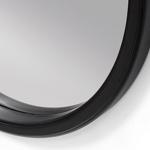 Зеркало круглое в деревянной раме черной М-319 (D64,4 см)- фото4