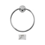 Держатель для полотенца кольцо, на круглом основании, цвет хром GFmark, 79147											- фото3