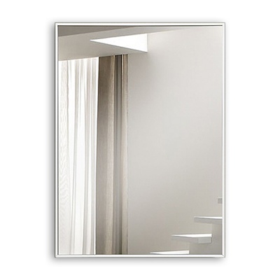 Зеркало в белом профиле 17 мм Алмаз-Люкс M-397 700x500 - фото