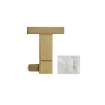 Крючок одинарный GFmark с квадратным основанием, матовое золото 93114- фото3