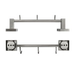 Вешалка с тремя крючками GFmark нержавеющая сталь 87204- фото4