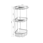 Полочка угловая тройная овальная 22 см САНАКС (75255)- фото2