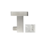 Крючок одинарный GFmark с квадратным основанием, цвет сатин 84110- фото4