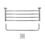 Полка для полотенца, с опорой большая на круглом основании, цвет хром GFmark, 79142										- фото3