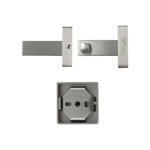 Крючок двойной GFmark из нержавещей стали матовой на квадратном основании 87114 - фото2