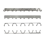 Крючок на планке 10 шт нержавейка хром с силиконовыми наконечниками BRIMIX 5815																																	- фото3